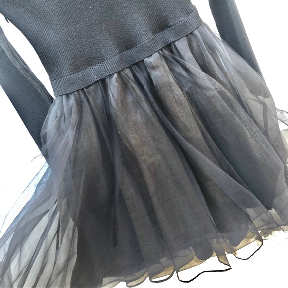 NWT {Esley} Black Tulle Sweater Dress! Medium - Picture 9 of 11